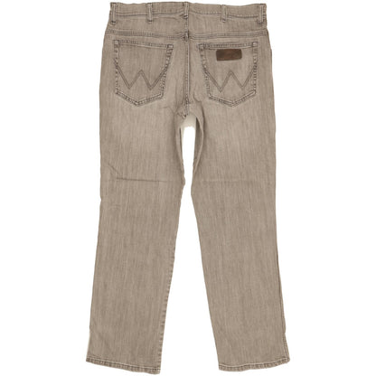Wrangler Texas Men Grey Straight Regular Stretch Jeans W36 L30