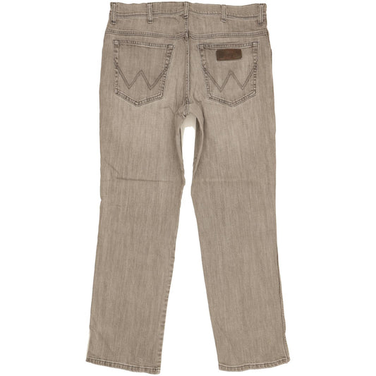 Wrangler Texas Men Grey Straight Regular Stretch Jeans W36 L30