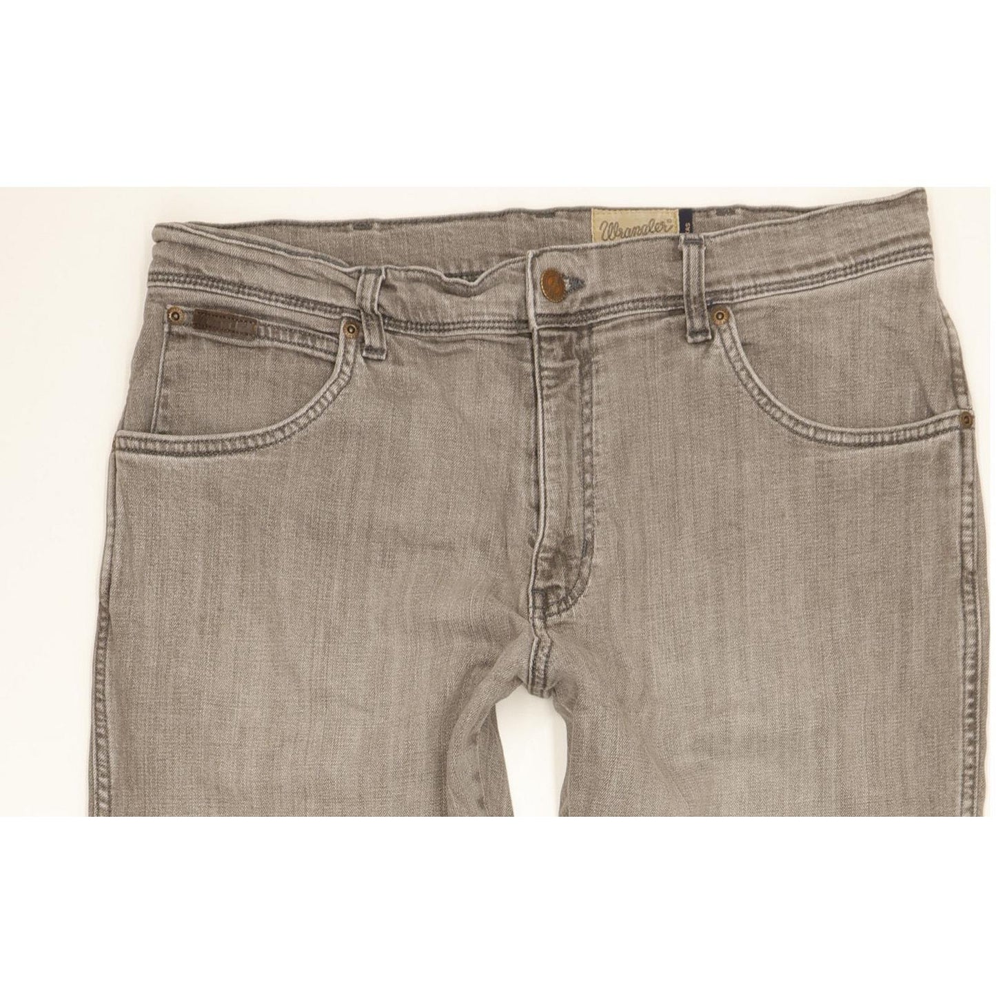 Wrangler Texas Men Grey Straight Regular Stretch Jeans W36 L30