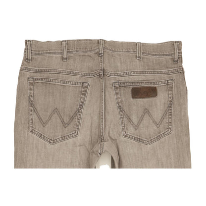 Wrangler Texas Men Grey Straight Regular Stretch Jeans W36 L30
