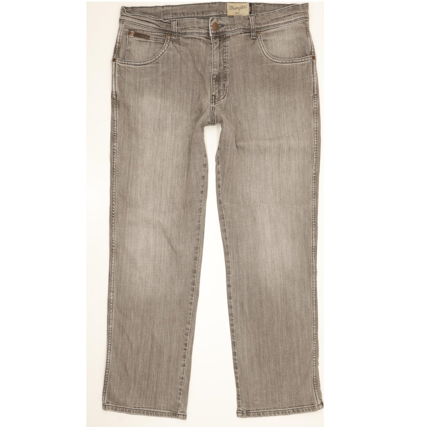 Wrangler Texas Men Grey Straight Regular Stretch Jeans W36 L29