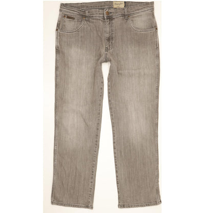 Wrangler Texas Men Grey Straight Regular Stretch Jeans W36 L29