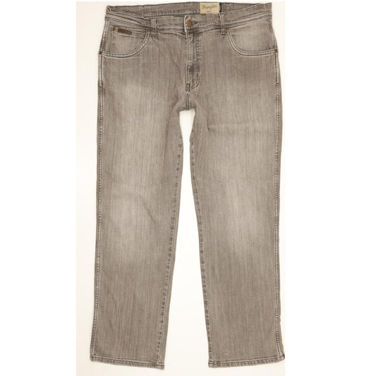 Wrangler Texas Men Grey Straight Regular Stretch Jeans W36 L29