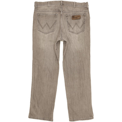 Wrangler Texas Men Grey Straight Regular Stretch Jeans W36 L29