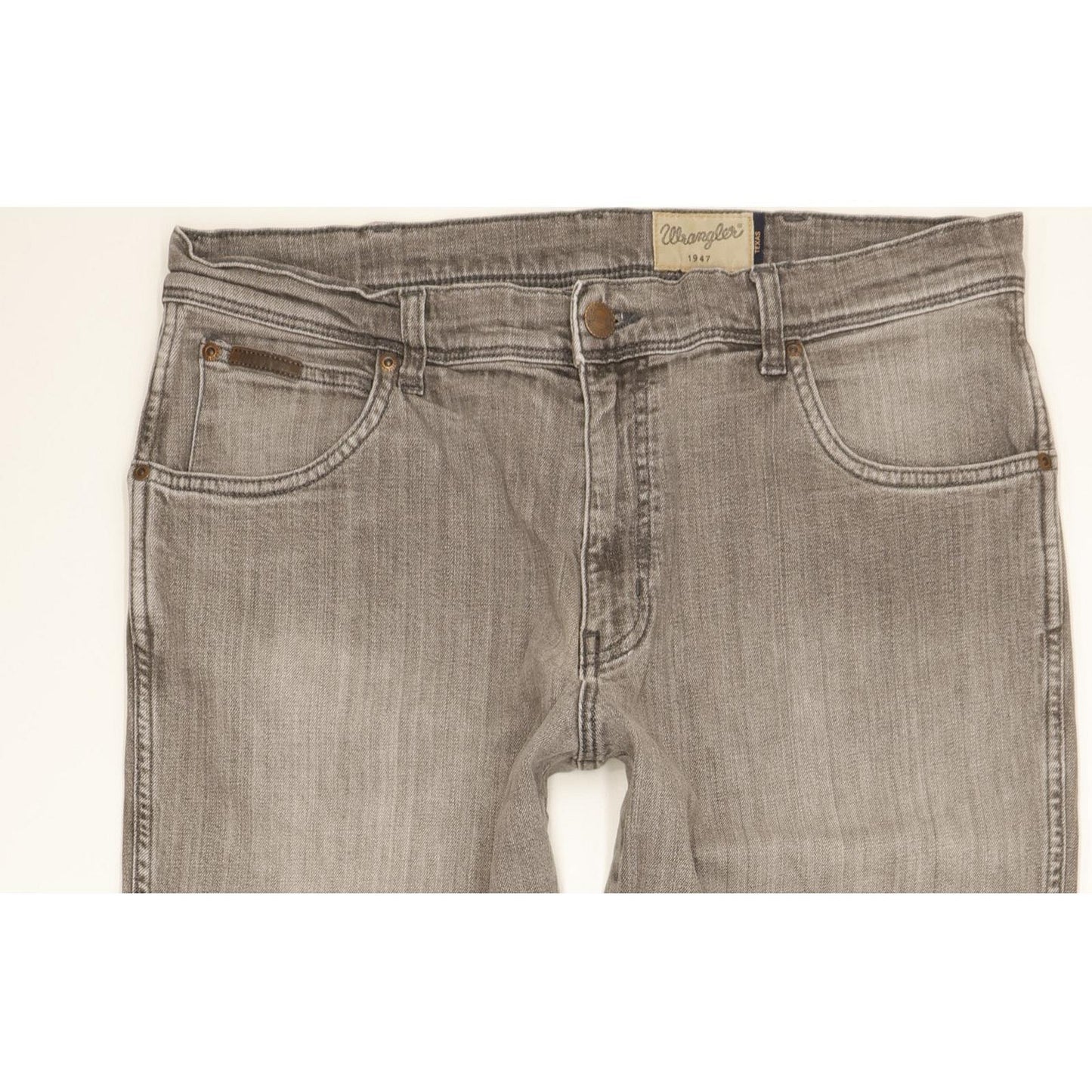 Wrangler Texas Men Grey Straight Regular Stretch Jeans W36 L29