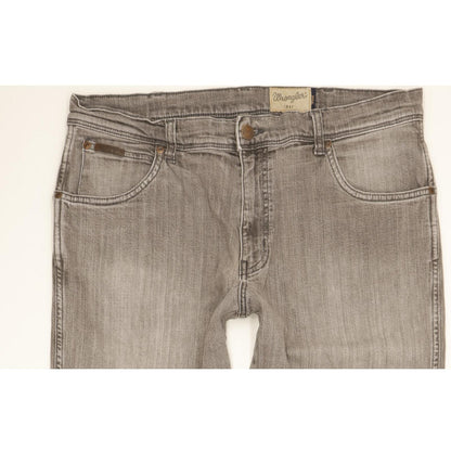 Wrangler Texas Men Grey Straight Regular Stretch Jeans W36 L29