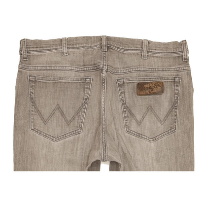 Wrangler Texas Men Grey Straight Regular Stretch Jeans W36 L29