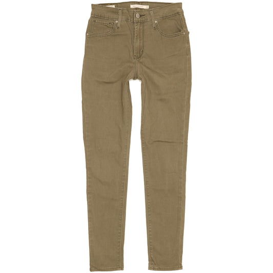 Levi's 721 Women Green Skinny Slim Stretch Jeans W26 L27