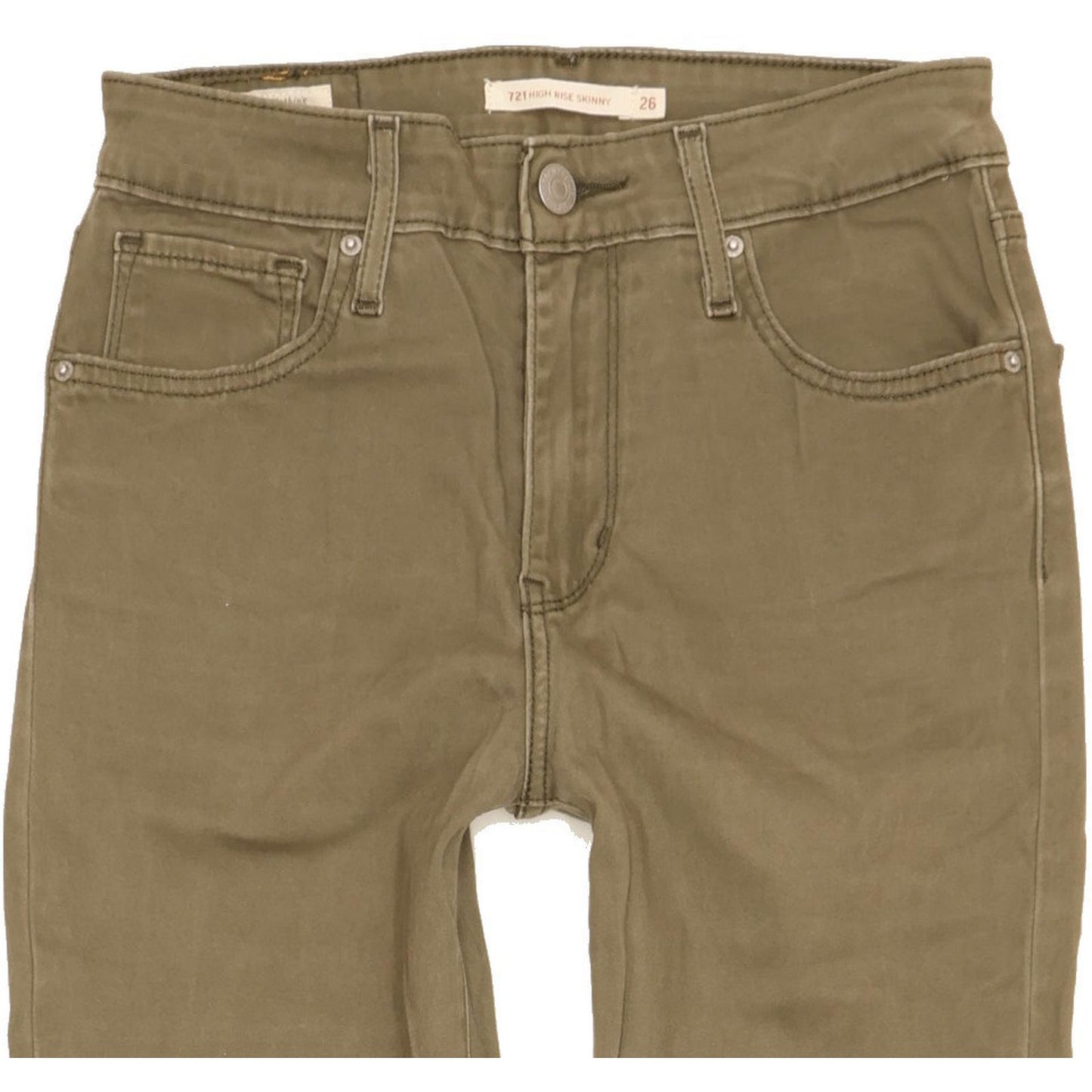 Levi's 721 Women Green Skinny Slim Stretch Jeans W26 L27