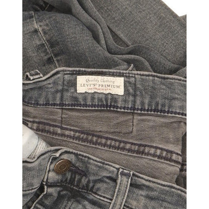 Levi's 511 Men Grey Straight Slim Stretch Jeans W33 L32