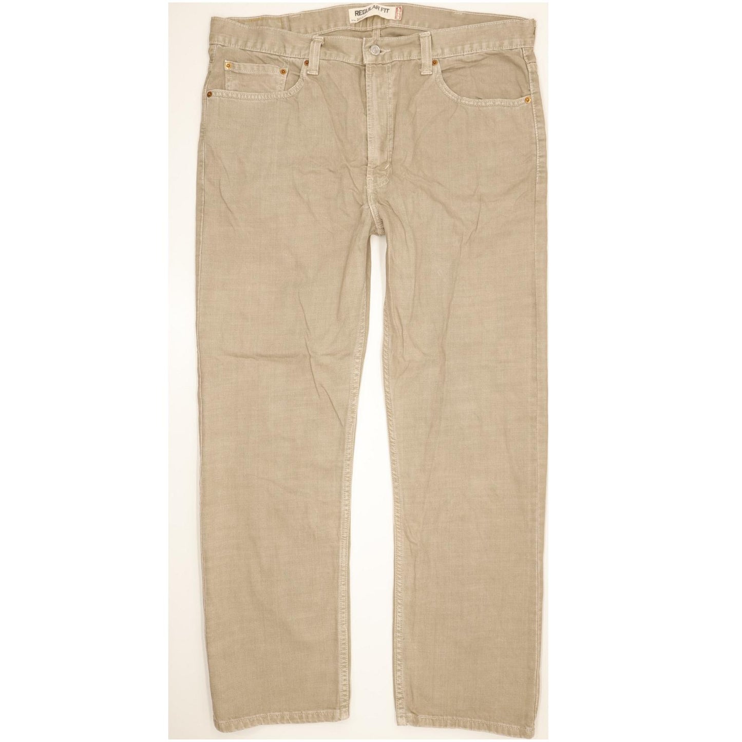 Levi's 505 Men Beige Straight Regular Jeans W38 L31