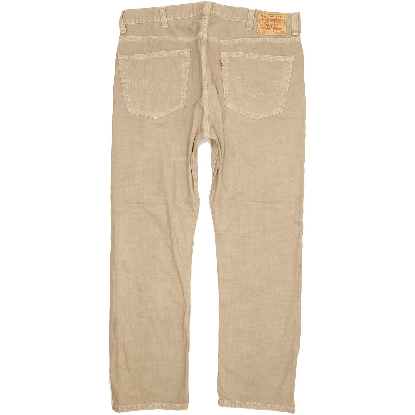 Levi's 505 Men Beige Straight Regular Jeans W38 L31