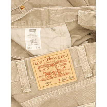 Levi's 505 Men Beige Straight Regular Jeans W38 L31