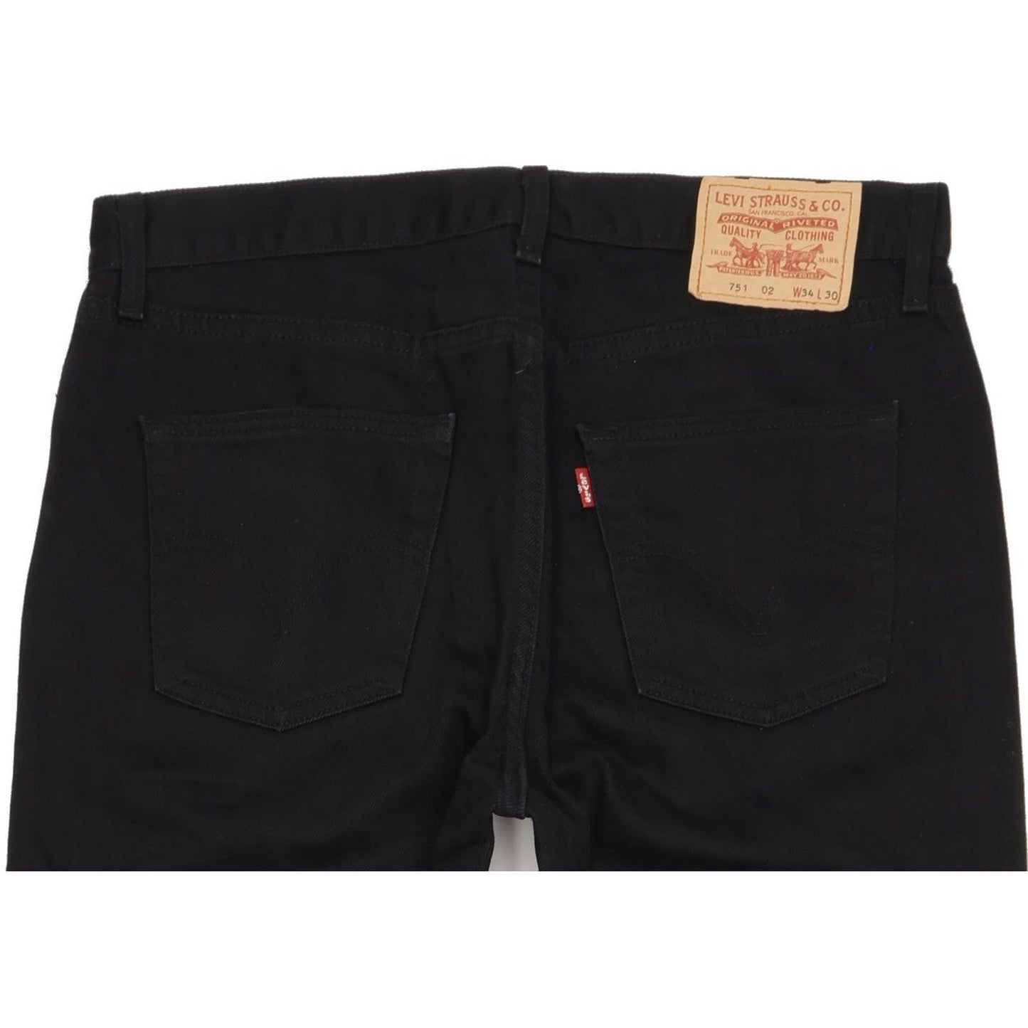 Levi's 751 Men Black Straight Regular Jeans W34 L30