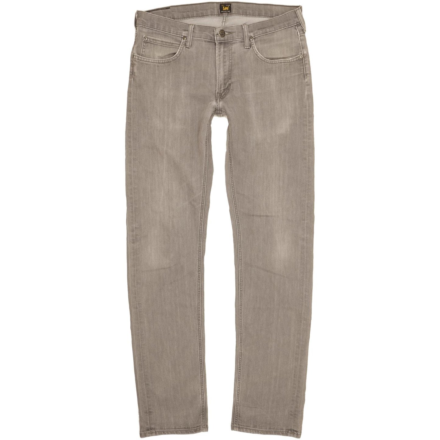 Lee Daren Men Grey Straight Slim Stretch Jeans W34 L34
