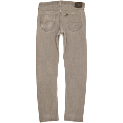 Lee Daren Men Grey Straight Slim Stretch Jeans W34 L34