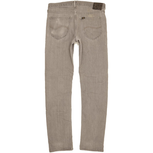 Lee Daren Men Grey Straight Slim Stretch Jeans W34 L34