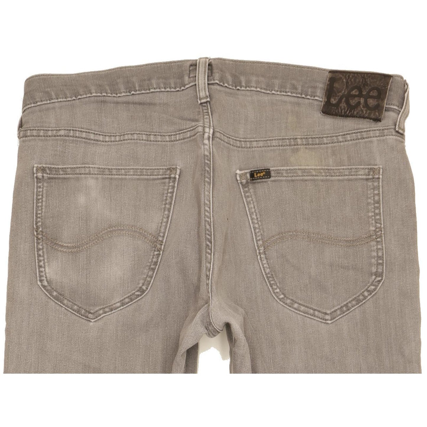 Lee Daren Men Grey Straight Slim Stretch Jeans W34 L34