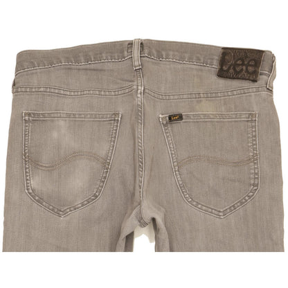 Lee Daren Men Grey Straight Slim Stretch Jeans W34 L34