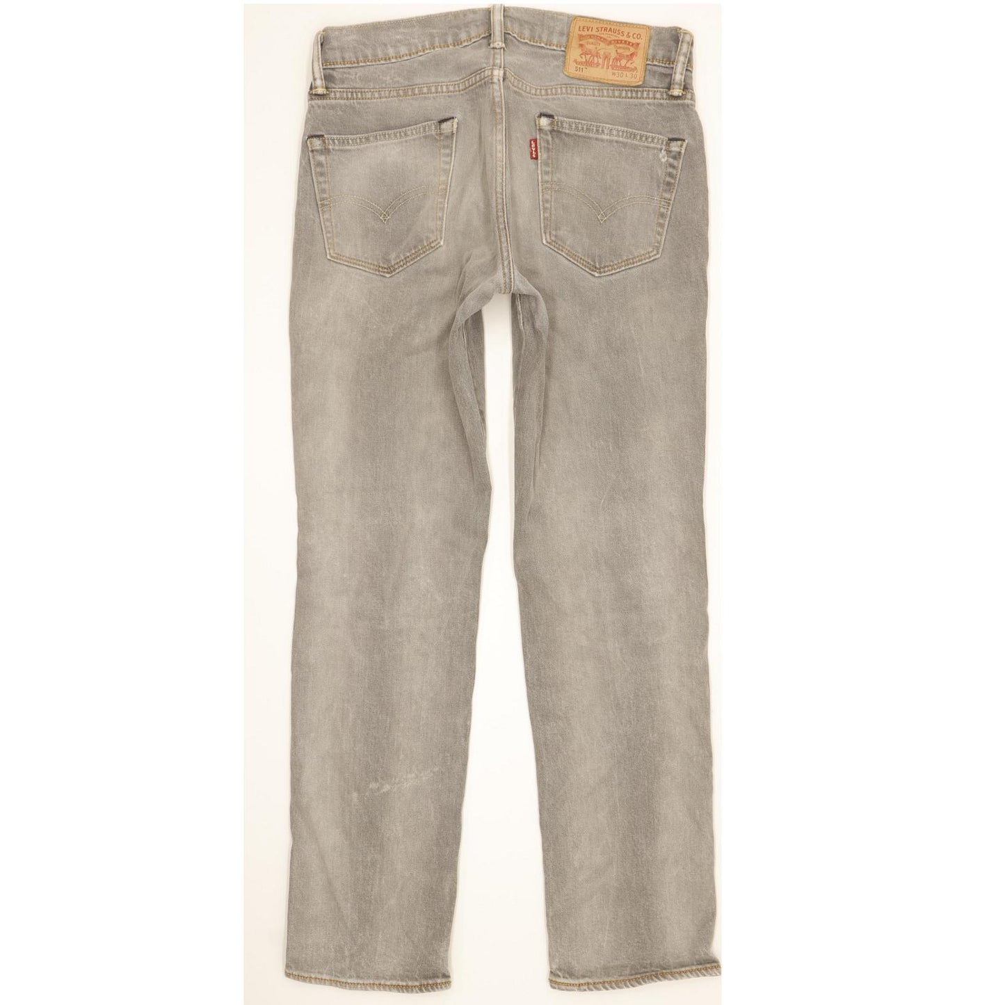 Levi's 511 Men Grey Straight Slim Stretch Jeans W30 L30