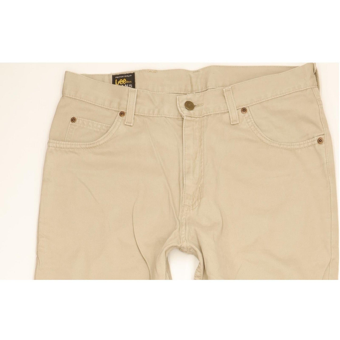 Lee Brooklyn Men Beige Straight Regular Jeans W33 L33