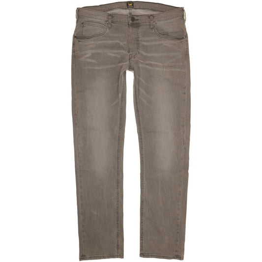 Lee Daren Men Grey Straight Slim Stretch Jeans W36 L34