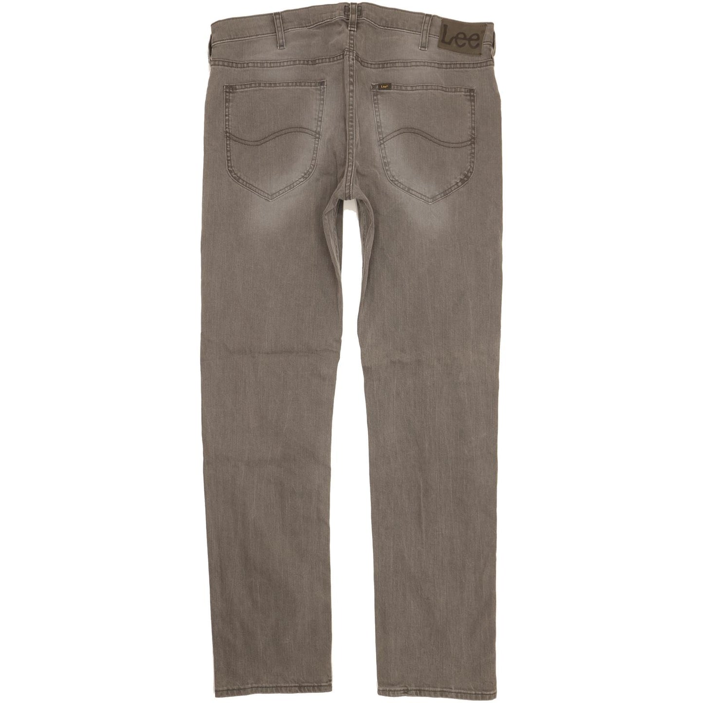 Lee Daren Men Grey Straight Slim Stretch Jeans W36 L34