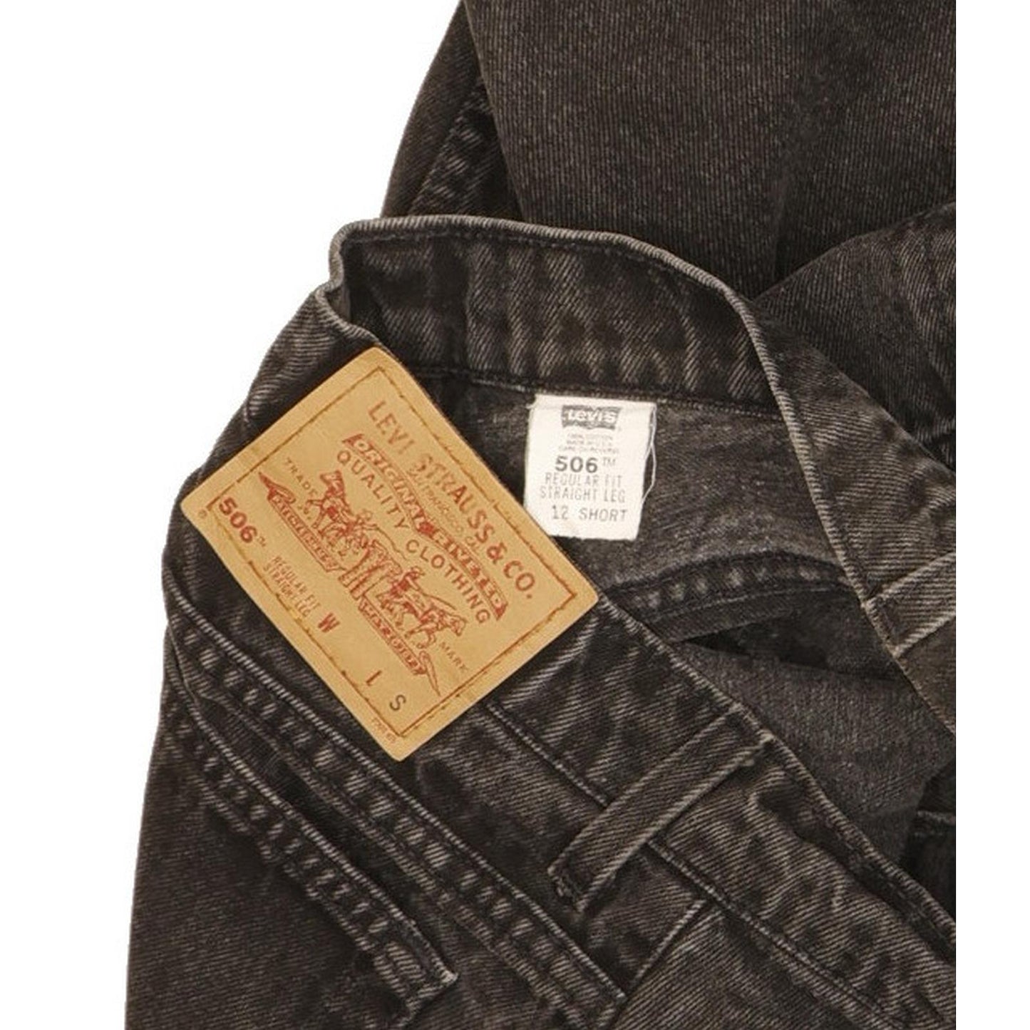 Levi's 506 Made in USA Men Black Straight Regular Jeans W32 L29