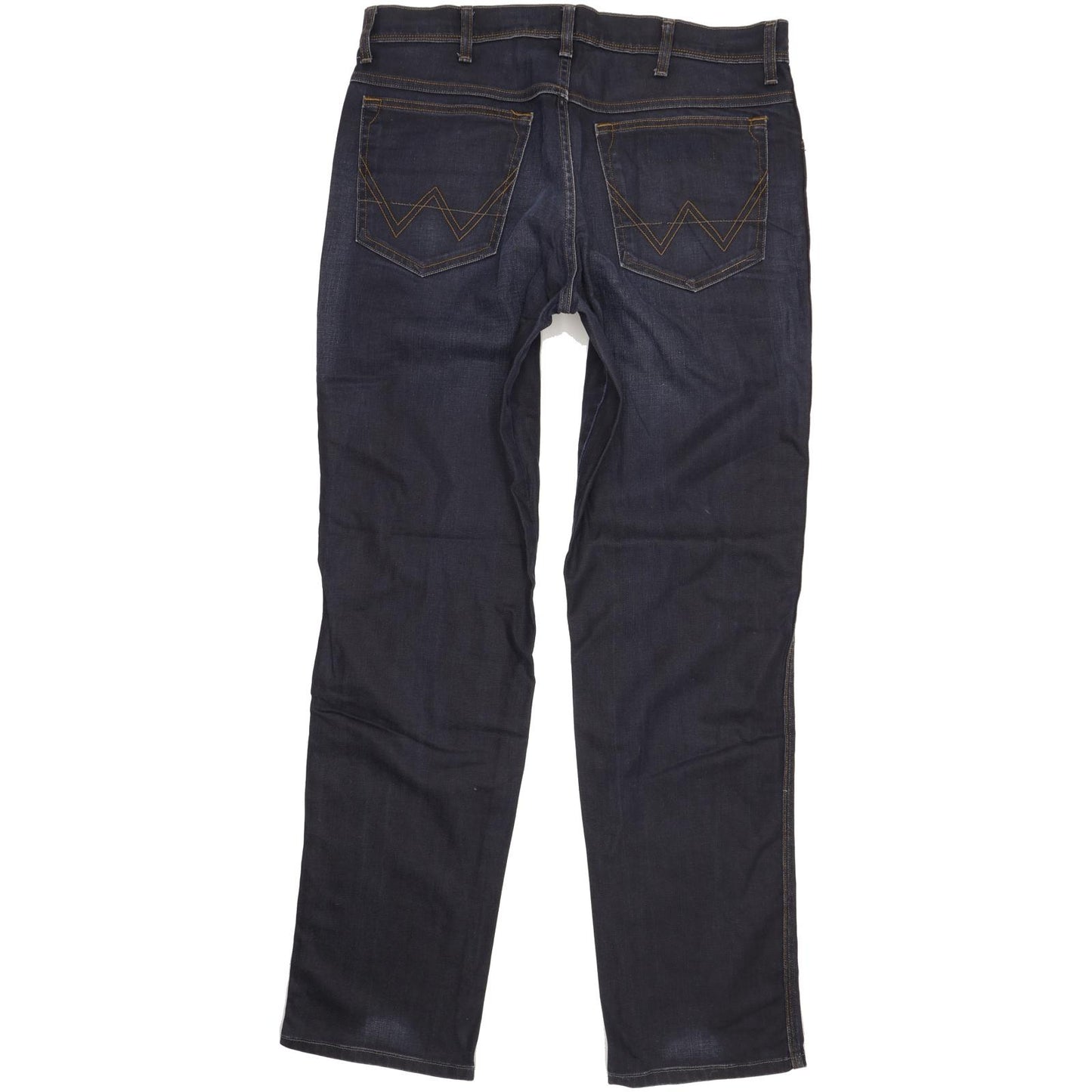 Wrangler Men Navy Straight Regular Stretch Jeans W34 L34