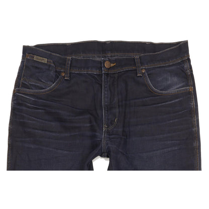 Wrangler Men Navy Straight Regular Stretch Jeans W34 L34