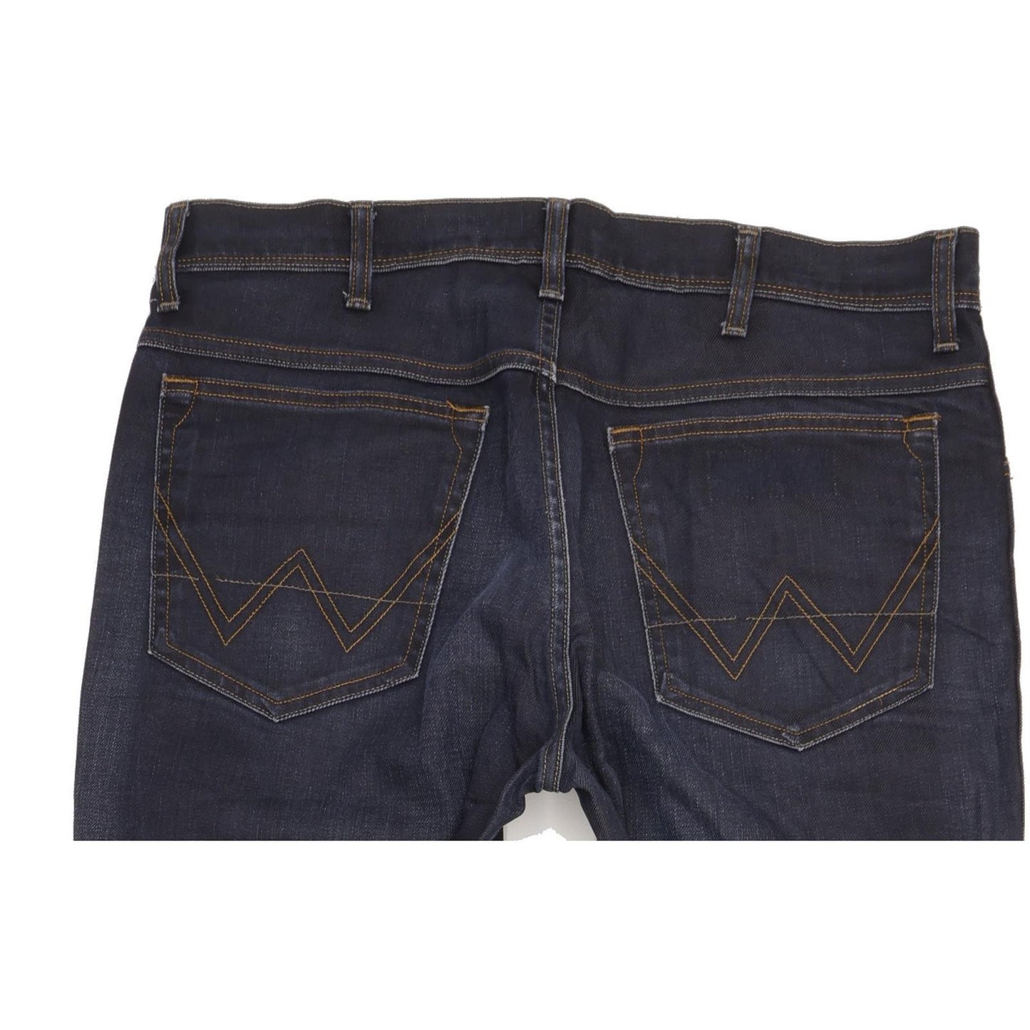 Wrangler Men Navy Straight Regular Stretch Jeans W34 L34