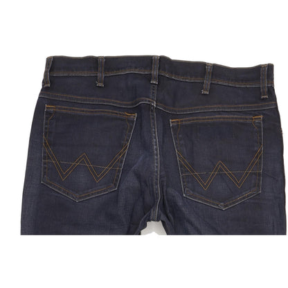 Wrangler Men Navy Straight Regular Stretch Jeans W34 L34