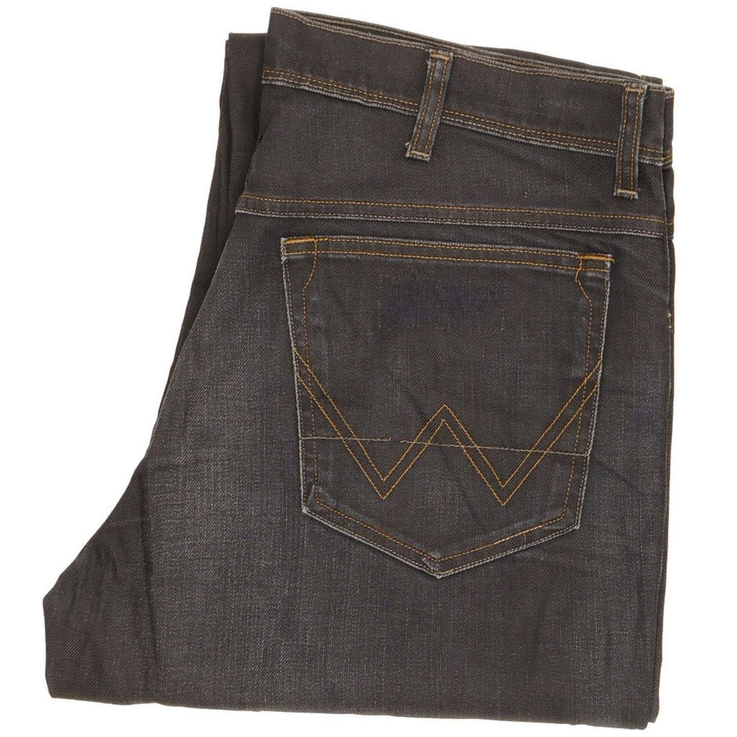 Wrangler Men Navy Straight Regular Stretch Jeans W34 L34