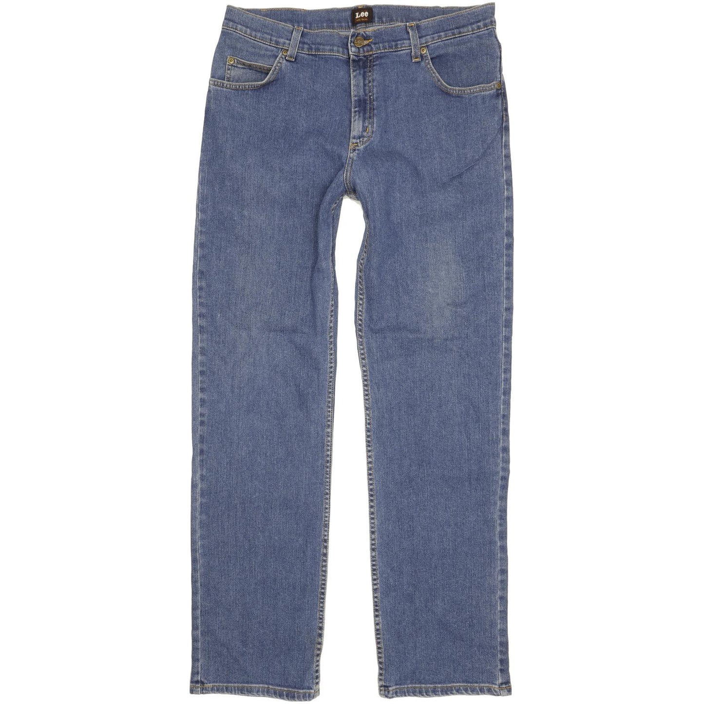 Lee Brooklyn Men Blue Straight Regular Stretch Jeans W36 L34