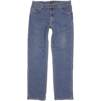 Lee Brooklyn Men Blue Straight Regular Stretch Jeans W36 L34
