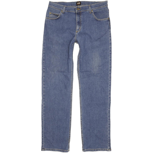 Lee Brooklyn Men Blue Straight Regular Stretch Jeans W36 L34