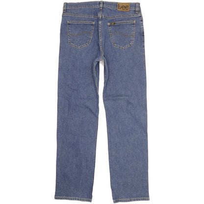 Lee Brooklyn Men Blue Straight Regular Stretch Jeans W36 L34