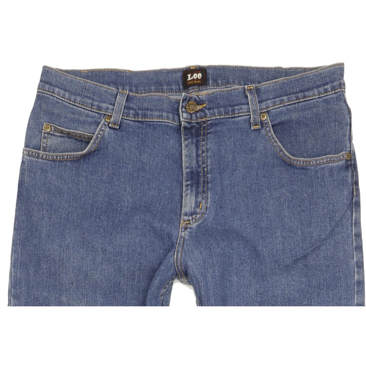 Lee Brooklyn Men Blue Straight Regular Stretch Jeans W36 L34