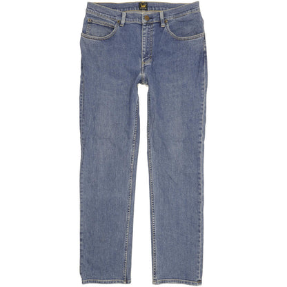 Lee Brooklyn Men Blue Straight Regular Stretch Jeans W33 L31