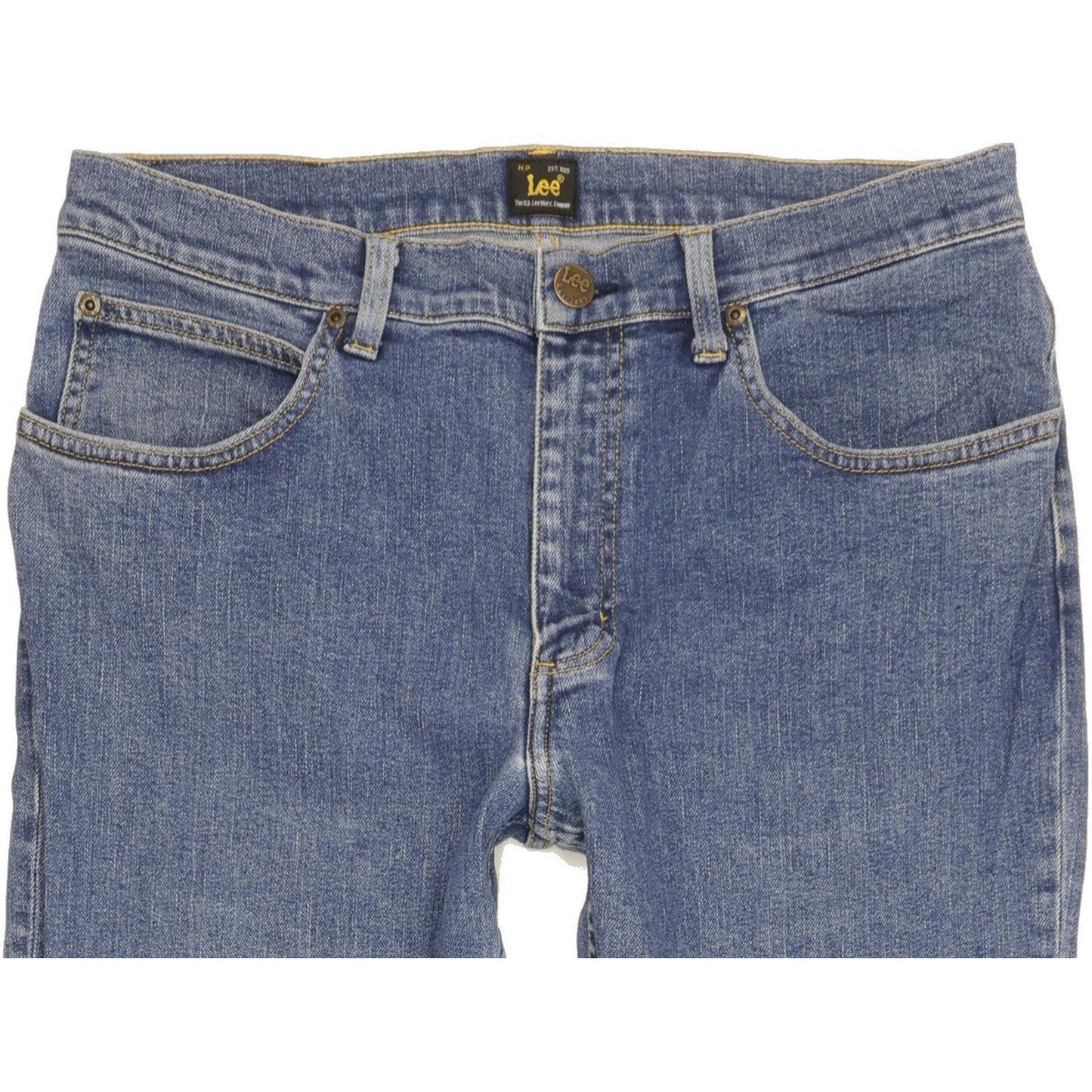 Lee Brooklyn Men Blue Straight Regular Stretch Jeans W33 L31