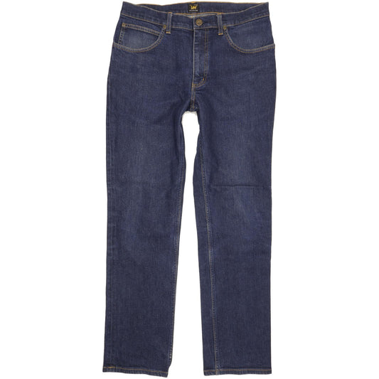 Lee Brooklyn Men Blue Straight Regular Stretch Jeans W33 L31