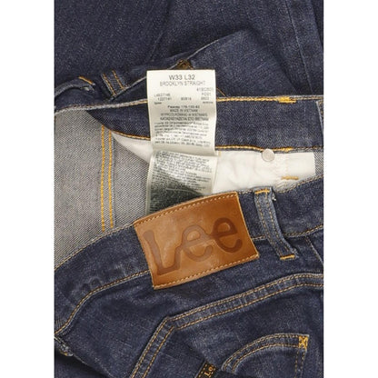 Lee Brooklyn Men Blue Straight Regular Stretch Jeans W33 L31