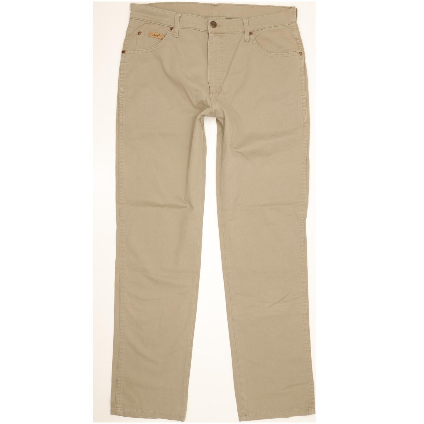 Wrangler Men Beige Straight Regular Stretch Jeans W34 L32