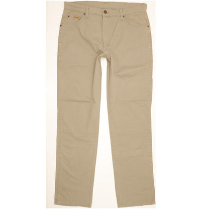 Wrangler Men Beige Straight Regular Stretch Jeans W34 L32
