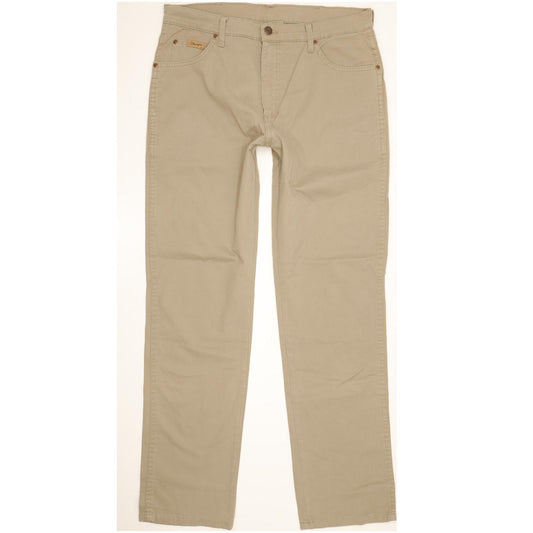 Wrangler Men Beige Straight Regular Stretch Jeans W34 L32