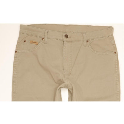 Wrangler Men Beige Straight Regular Stretch Jeans W34 L32