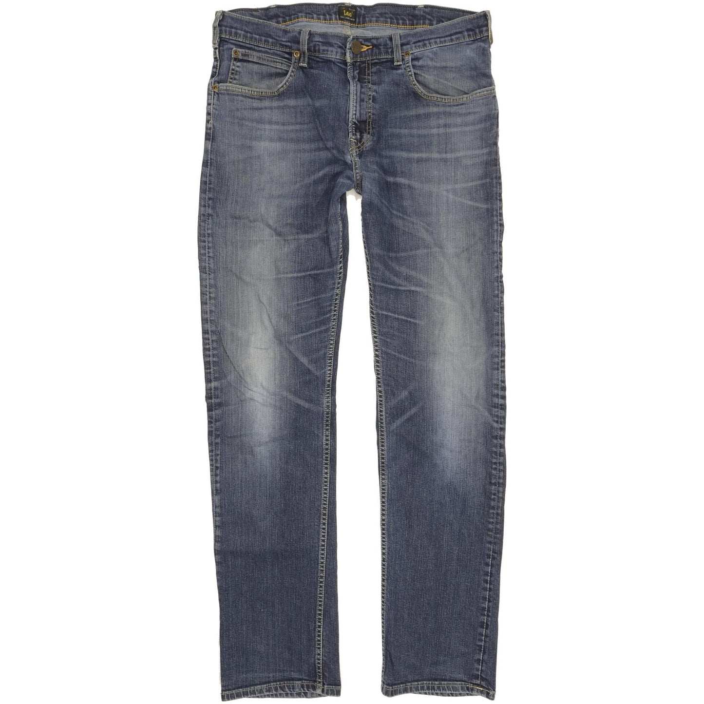 Lee Blake Men Blue Straight Regular Stretch Jeans W36 L32