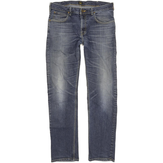 Lee Blake Men Blue Straight Regular Stretch Jeans W36 L32