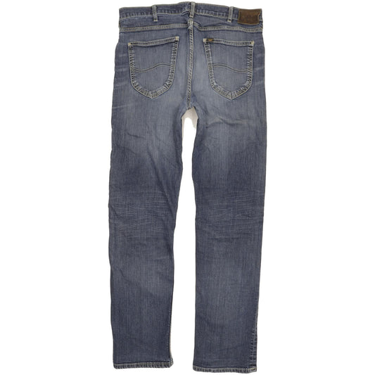 Lee Blake Men Blue Straight Regular Stretch Jeans W36 L32