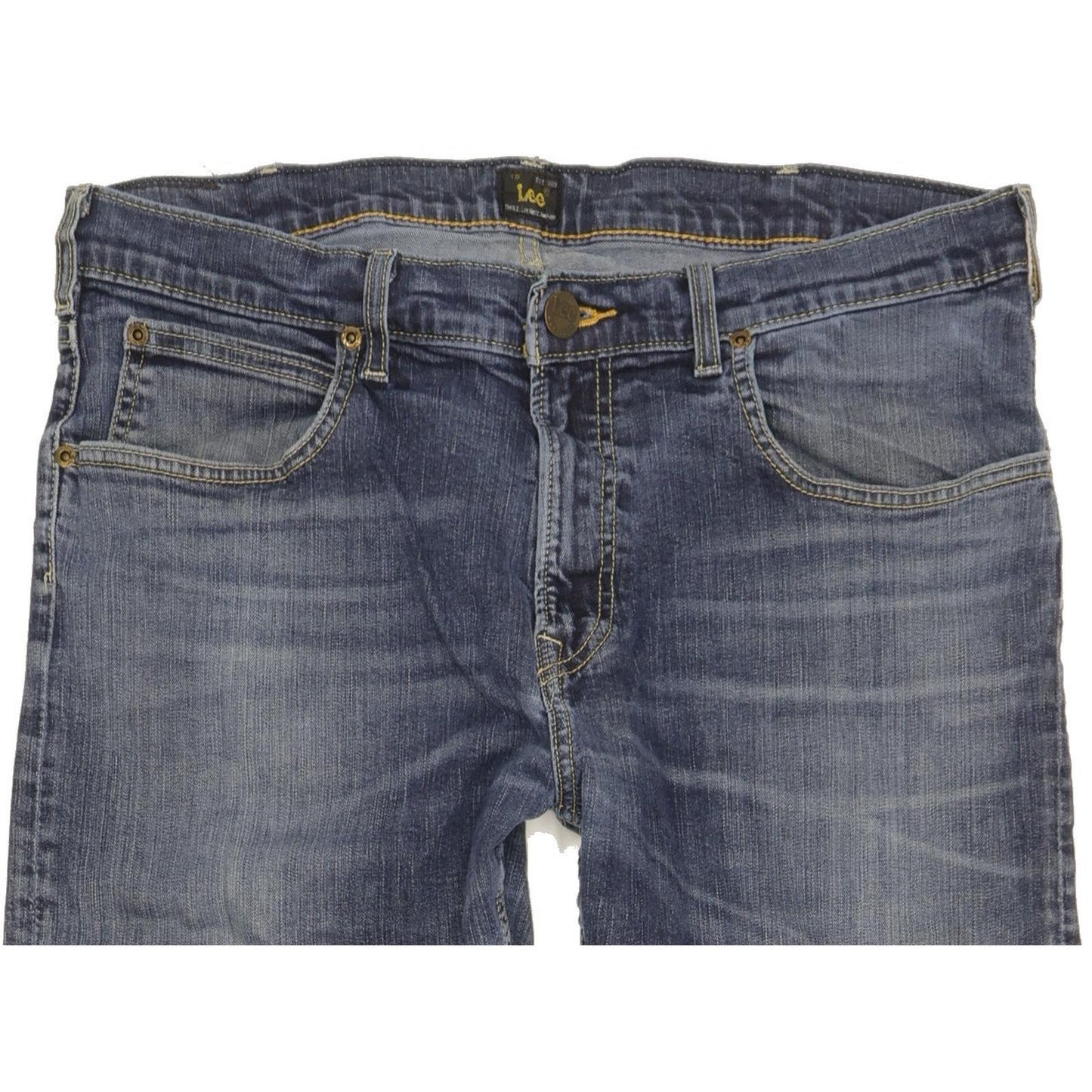 Lee Blake Men Blue Straight Regular Stretch Jeans W36 L32